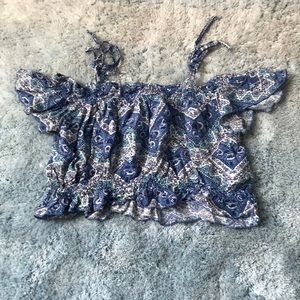 Cropped off the shoulder top